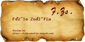 Füle Zsófia névjegykártya