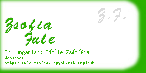 zsofia fule business card